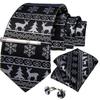 Men's Tie Silk Paisley Classic Wedding Necktie and Pocket Square Cufflinks Set