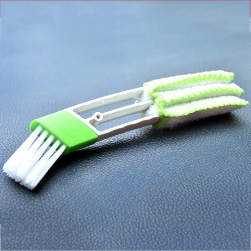 Double-headed Air Outlet Cleaning Brush, Car Air Conditioning Dust Removal Brush, Soft Bristle Brush for Blinds, Interior Cleaning