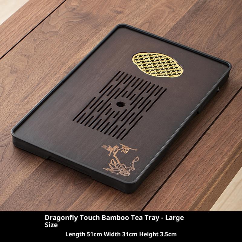 Gianxi Tea Tray Home-Use Small Luxury Tea Pouring Table Bamboo Tea Sea Tea Utensil Tea Saucer Tea Table