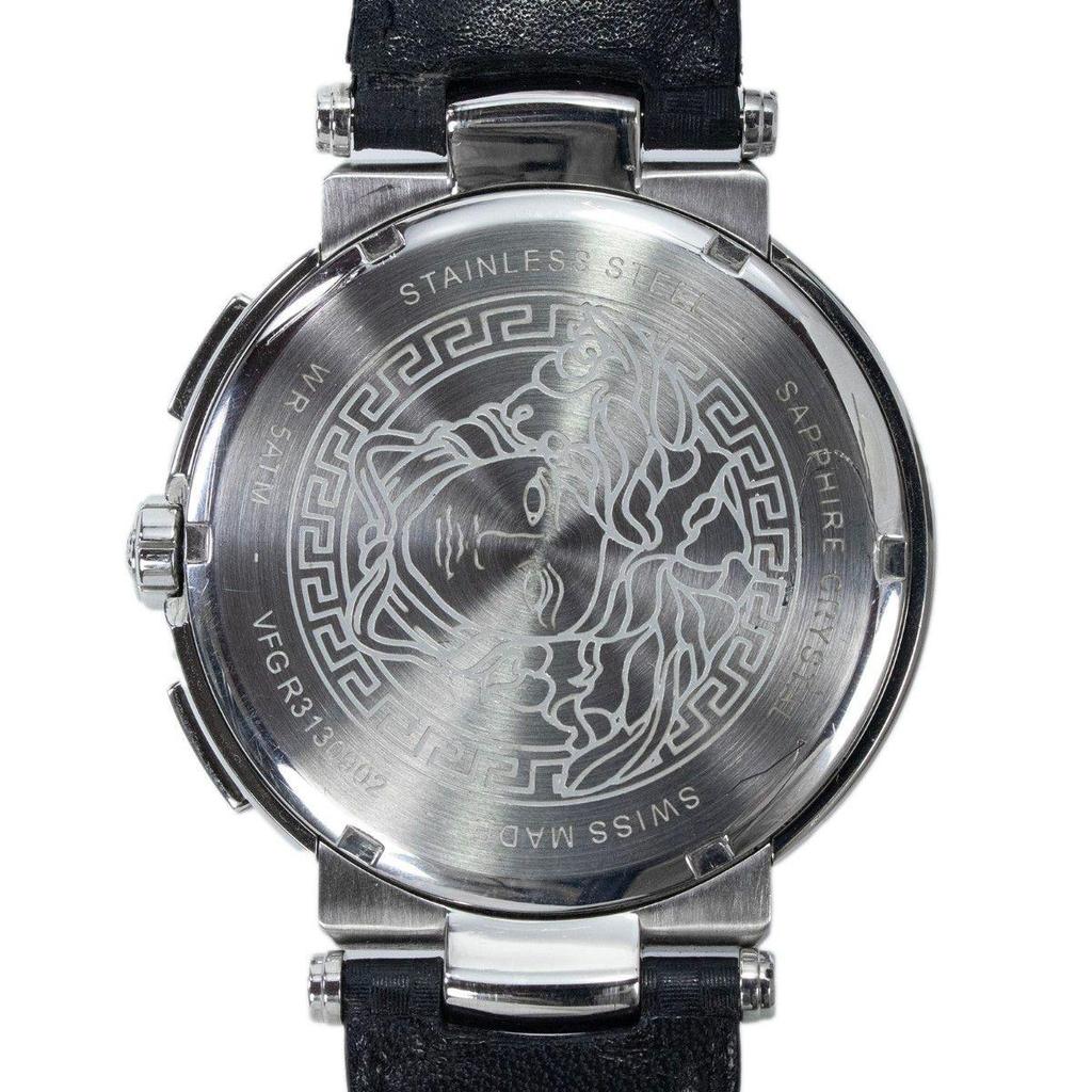 Б/у Часы Versace Мужские Mystic Sports VFG040013 Черный Хронограф Логотип Медузы Марка Бренда Красивые