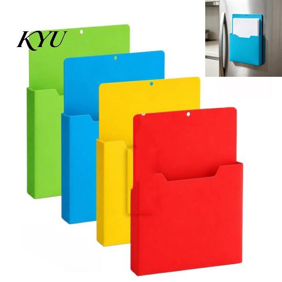 Magnetic Folder for Whiteboard File Holder with Large Back, Wall Hanging Plastic Document Storage Locker Organizer, A4 Paper Organizer Case