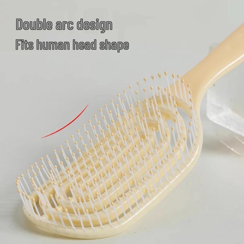 Антистатическая массажная расческа с воздушной подушкой для женщин - Пышная укладка, Распутывание, Портативная, Подходит для влажных/сухих волос