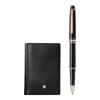 Montblanc Набор: ручка Meisterstück с покрытием из розового золота и держатель для карт
