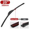 Двойная резиновая полоса Щетка стеклоочистителя автомобиля J-крючок U-образный универсальный бескаркасный автомобильный стеклоочиститель 14 "16" 18 "19" 20 "21" 22 "24" 26“
