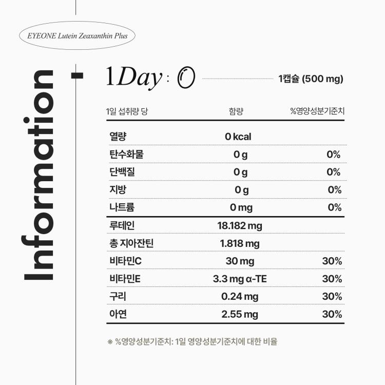 Aghealth I-One Лютеин Зеаксантин Плюс 60 капсул 1 коробка (запас на 2 месяца)