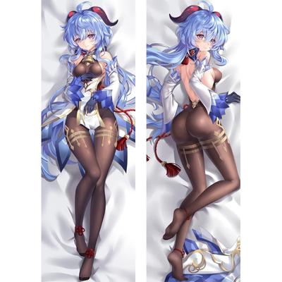 Наволочка для косплея Genshin Impact Dakimakura Ganyu, чехол для подушки для обнимания тела, Otaku, наволочка для кровати, персиковая кожа