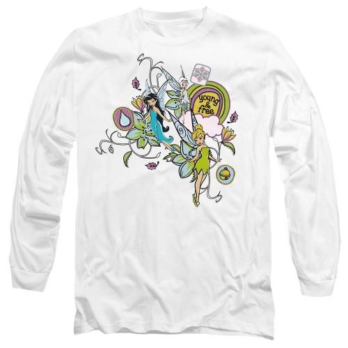 Disney Fairies Unisex Adult Young And Free Tinker Bell & Periwinkle T-Shirt