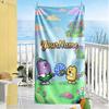 Wow! Wow! Wubbzy Personalized Name Beach Towel Super Soft & Absorbent Portable for SwimmingBeachCamping Travel Beach AccessoriesGym