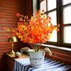 6 Pcs Artificial Fall Flowers UV Resistant Faux Plants Outdoor Decoration Realistic Fake Flower Bundles for Thanksgiving Porch Window Box Planter