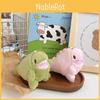 Adorable Fluffy Dinosaur Plush Toy Keychain Soft Pp Cotton Stuffed Figure