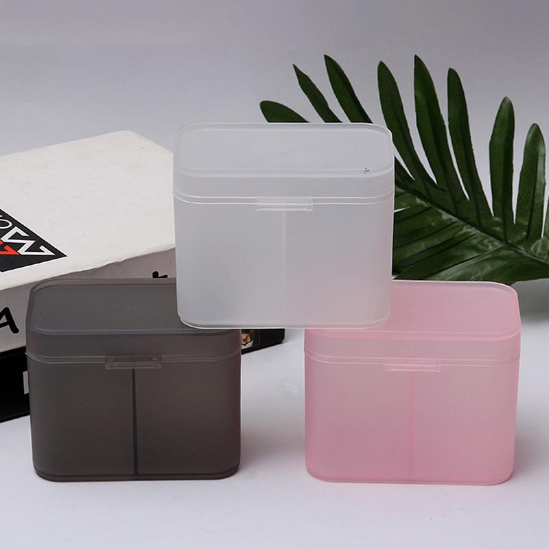 Ватные диски Салфетки для ногтей Кисти для макияжа Органайзер Коробка для хранения с двумя отделениями