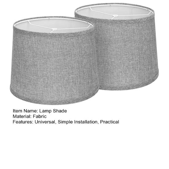 2Pcs Fabric Lamp Shade Metal Frame Construction Universal Simple Installation Light Cover Lampshade Replacement Parts