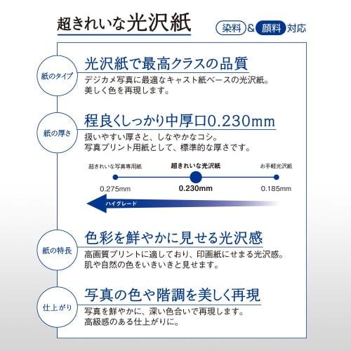 Plus Photo Paper, Super Beautiful Glossy Paper, L Size, 100 Sheets IT-100L-GC 46083