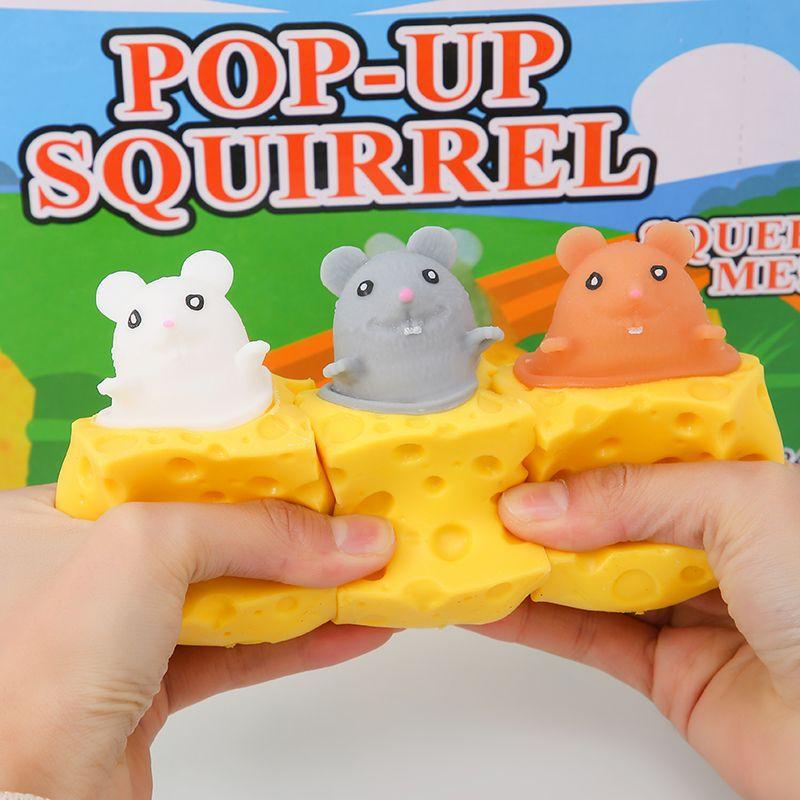 В наличии Needoh Nice Cube Игрушка-пищалка Сырная Мышь, Мягкая Сжимаемая Сенсорная Игрушка-антистресс для Снятия Стресса и Тревоги для Взрослых, Милый Подарок