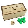 Игра «Пенни» с коробкой из соснового дерева, игральные кости, зеленая монета, 2–6 игроков, соревновательная игра для детей, взрослых, семейная стратегия, бросок, настольная игра, подарок на день рождения, Рождественский подарок
