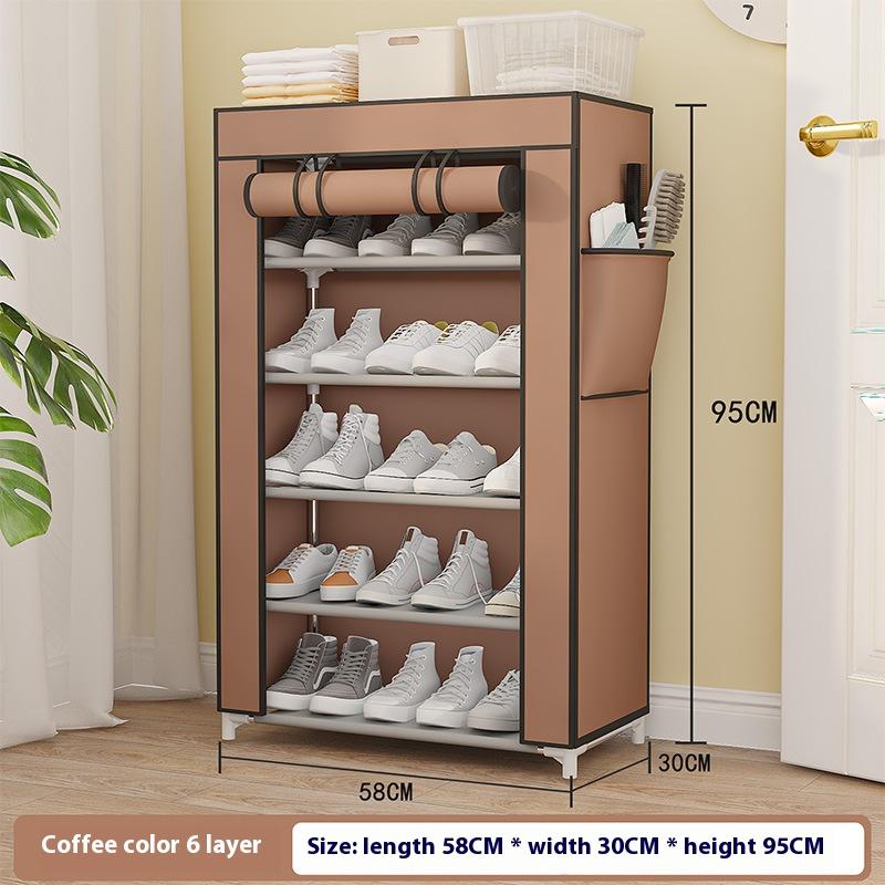 Multilayer Nonwoven Shoes Storage Cabinet Dust-proof Shoe Rack Storage Rack Space-saving Dustproof Shelf For Home Corridor