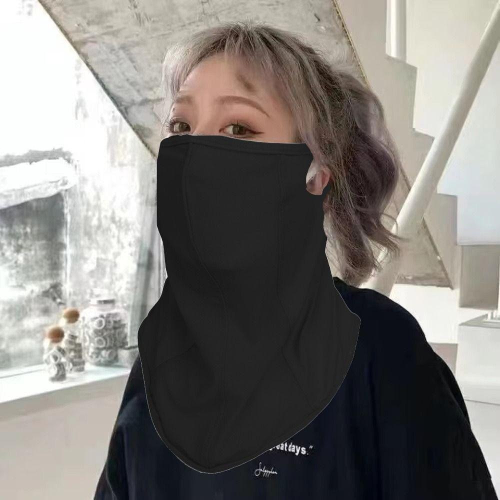 Сетчатая дышащая маска для лица Тонкая летняя солнцезащитная маска Шарф для лица из ледяного шелка Спорт на открытом воздухе