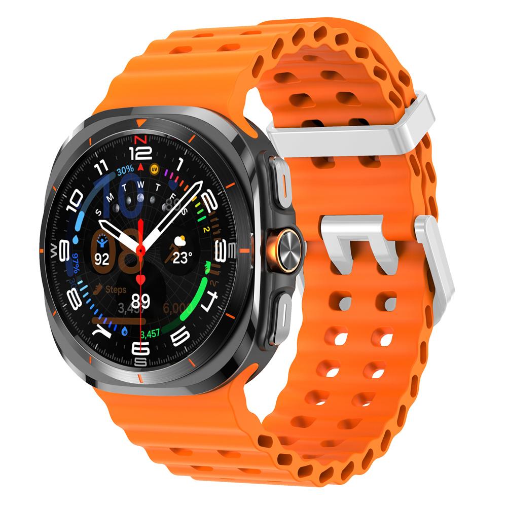 Морской ремешок для Samsung Galaxy Watch ultra Ремешок 47 мм Аксессуары Двухцветный Спортивный силиконовый Браслет Galaxy Watch 7 ultra Ремешки