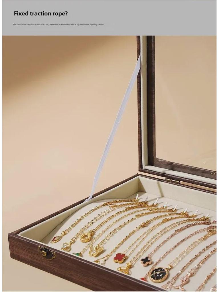 Роскошная бархатная шкатулка для демонстрации ювелирных изделий: ожерелий, браслетов и цепочек