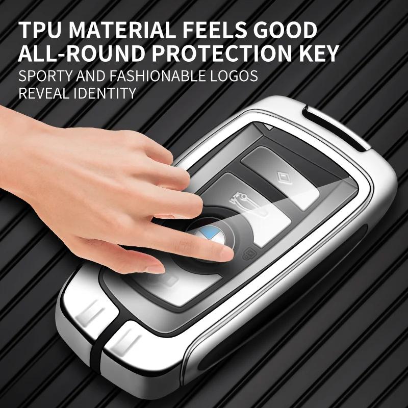 BAGO1 Car Sticker Car Key Cover Case Holder Key Shell For BMW 1 3 5 7 Series X1 X3 X4 X5 F10 F15 F16 F20 F30 F18 F25 M3 M4 E34 Keychai