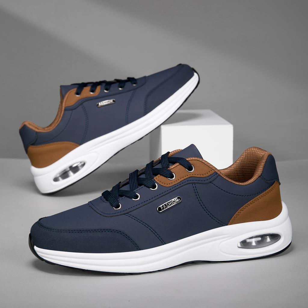 Новая мужская обувь Весна Осень Водонепроницаемая Обувь для ходьбы Нескользящая Амортизация Мужская Повседневная Кожаная Спортивная обувь Мужская Теннисная обувь