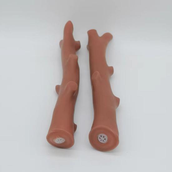 Жевательная игрушка для собак, устойчивая к укусам, в форме ветки, скрипучая игрушка для домашних животных, моющаяся многоразовая игрушка для чистки зубов, товары для домашних животных