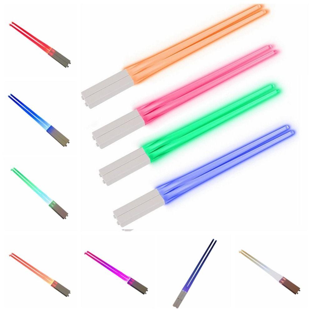 1 пара цветных светящихся палочек для еды LED светящиеся палочки мигающие палочки Товары для вечеринки