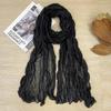 Korean Style Cotton Linen Folded Women'S Scarf Thin Pure Color Simple Match Long Shoulder Wrap Neck Warmer Silk Scarf
