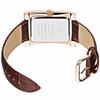 WWOOR Classic Fashion Mens Rectangle Watches Male Gold Brown Leather Quartz Waterproof Wrist Watch