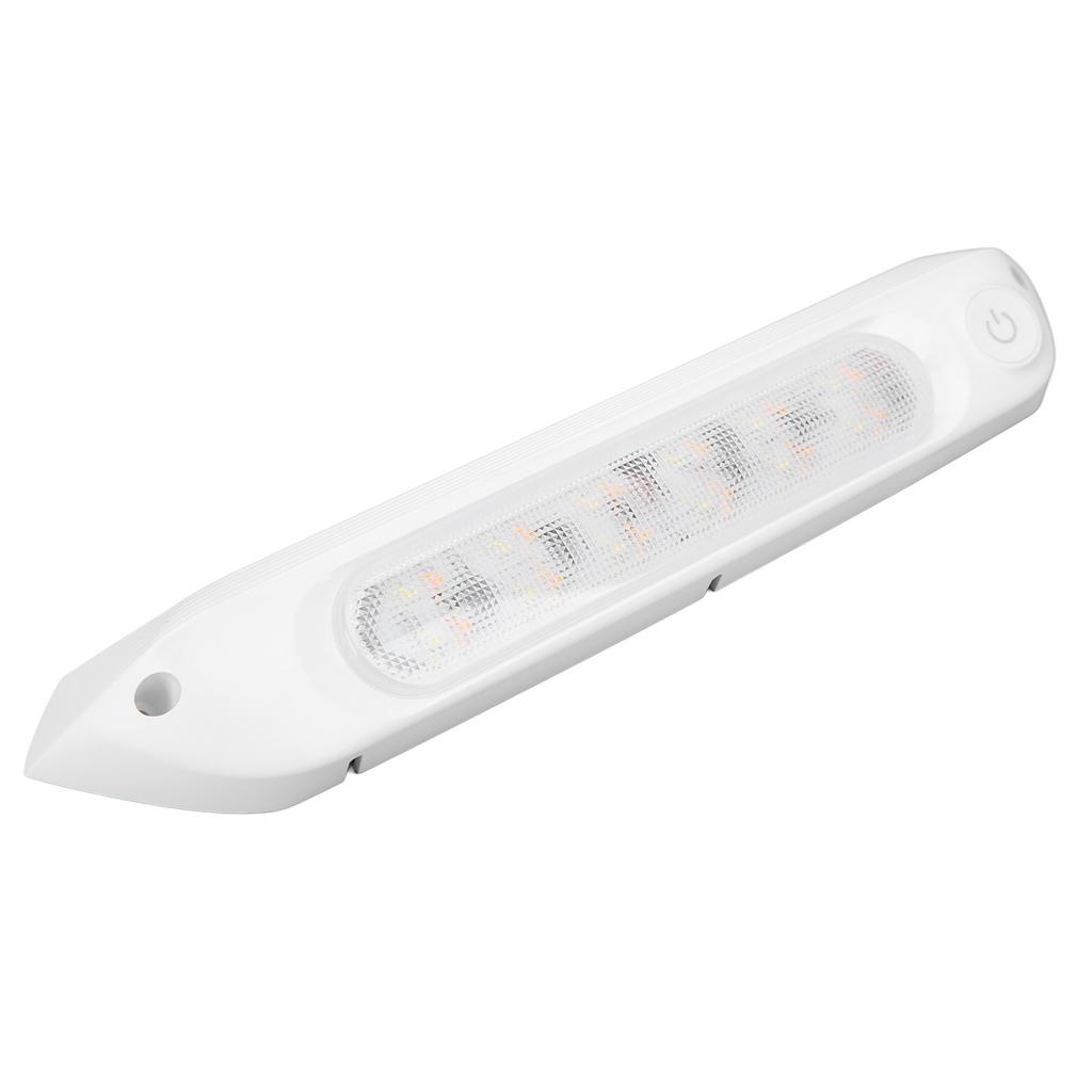 Dual Color LED Awning Light RV Porch Light 8W Waterproof Utility Strip Light for Yacht Caravan White Shell