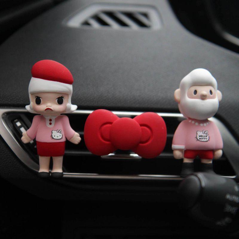 Cute Cartoon Hello Kitty Couple Doll Car Aromatherapy Car Air Conditioner Air Outlet Fragrance Fancy Fragrant Stone