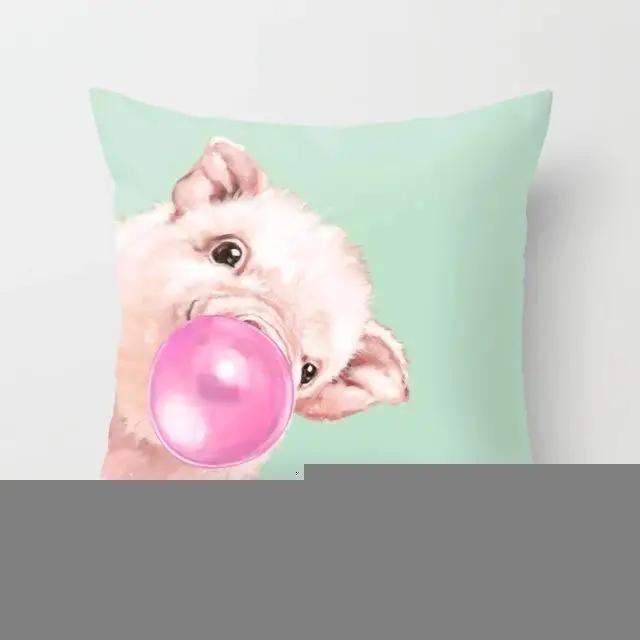 Мультфильм Животное Единорог Украшения Наволочка Подушка Чехол Для Дома Жираф Диван Машина Лама Альпака Вечеринка