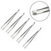5 шт., серебряный пинцет для бровей из нержавеющей стали, зажим для удаления волос, косметический инструмент