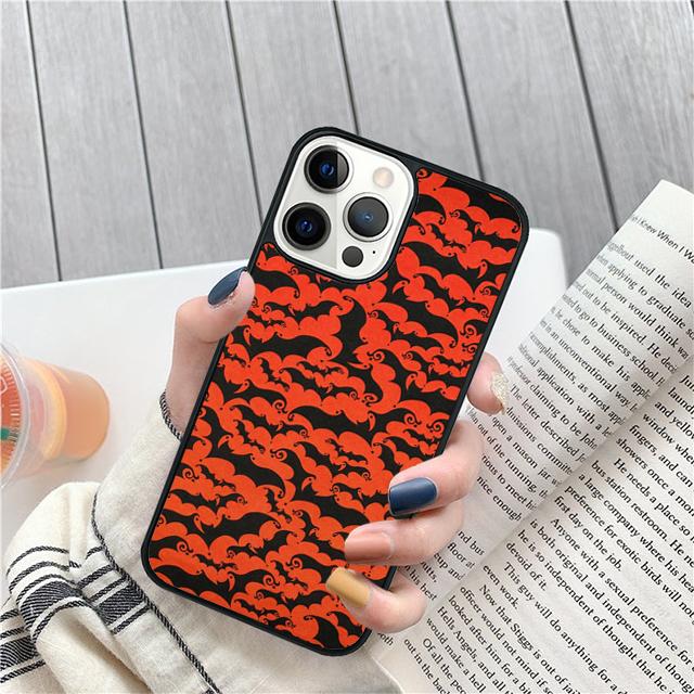 Коллаж Летучие Мыши-Вампиры Чехол-Ракушка Для iPhone 17 Air 15 16e 14 13 12 Pro Max 11 Pro Max Plus Чехол для Телефона