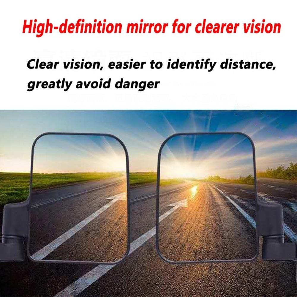 2pcs Universal Left & Right Electric Tricycle Mirror 360° Rotated Closed Ebike Side Mirror High Definition Tricycle Side Mirror