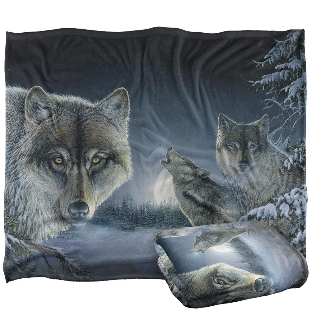 Wild Wings Midnight Wolves 2 Silky Supersoft Blanket