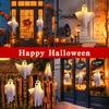 White Ghost Led Hanging Lights For Halloween Festive Decor Spooky Atmosphere