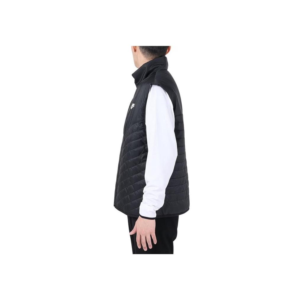 Nike Solid Color Stand Collar Zipper Sleeveless Vest Men Vests Black FB8202-011