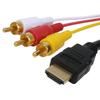 5 футов HDMI Male To 3 RCA 1080P VGA шнур Видео Аудио AV кабель для ТВ HDTV DVD Бытовая электроника