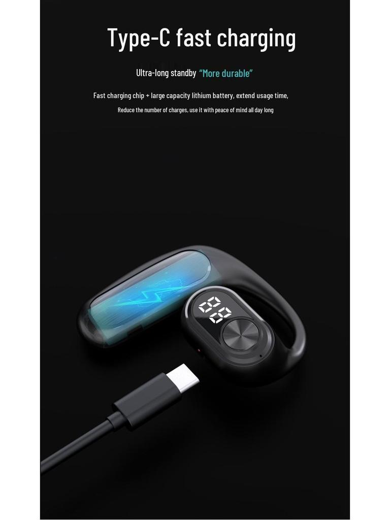 Беспроводные Bluetooth-наушники M35 с открытым ухом и воздушной проводимостью для спорта и бега со стереозвуком 5.3.