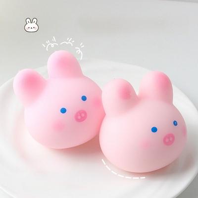 Кавайная Сакура Свинка Игрушки-мялки Креативный инструмент для снятия стресса Непоседливые игрушки Маленький кролик Свинка Медленно восстанавливающиеся игрушки Моти