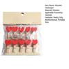 10/20Pcs Wooden Clothespin with Rope Home Classroom Photo Picture Hanging Love Heart Clip Heavy Duty Sock Towel Sheet Laundry Clothing Peg