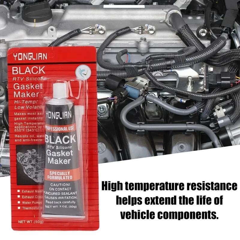 50ml Automotive Gasket Sealant Liquid Gasket Sealer Engine Sealants Black Liquid Gasket Sealer Oil Resistant Gasket-Free