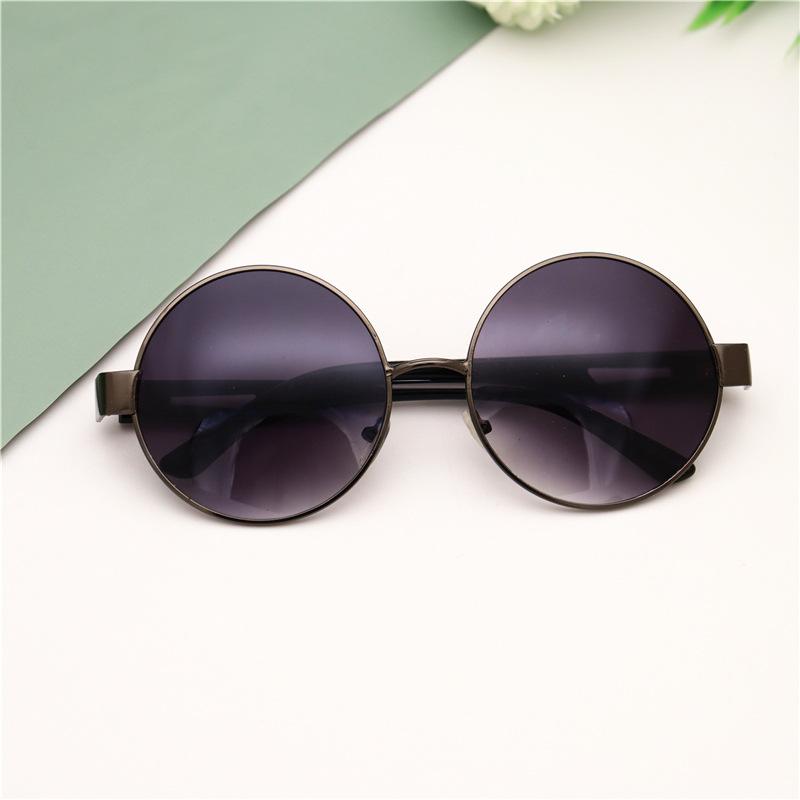 Круглые ретро-солнцезащитные очки мужские солнцезащитные очки Trendy Eyes Prince очки персонализированные солнцезащитные очки металлическая оправа круглая оправа черная