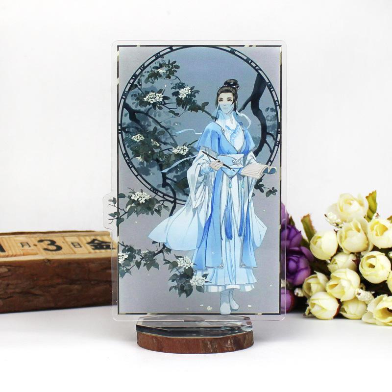 Anime The Scum Villain Self Saving System Figure Stand Model Plate Toy Shen Qingqiu Luo Binghe Cartoon Student Desk Decor