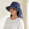 Portable Big Brimmed Woven Cap Hollow Out Bucket Hat Folding Sun Cap Bow Fisherman Cap  Camping