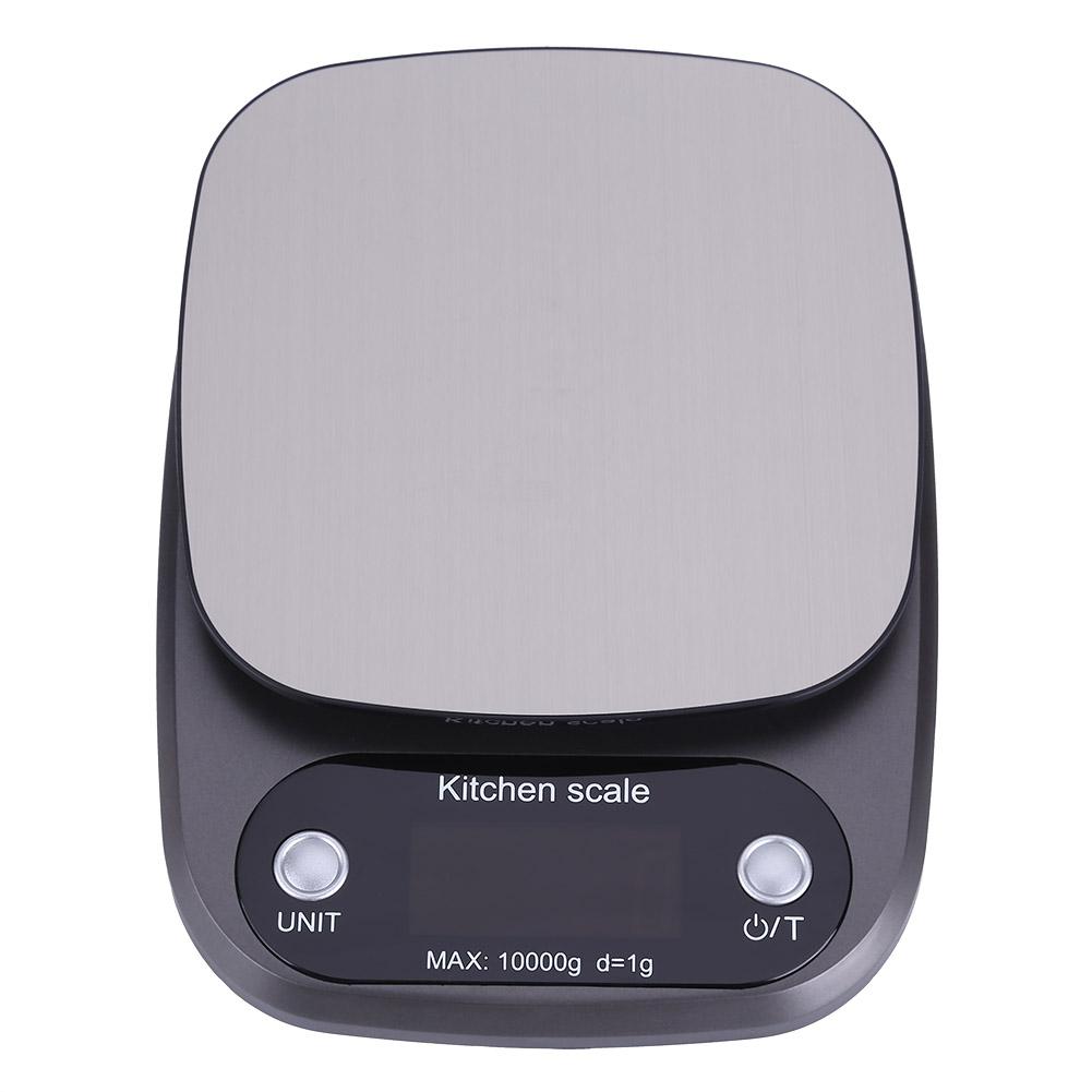 LCD Digital Electronic 10kg/1g Kitchen Food Scale Stainless Steel Tray for Baking Cooking