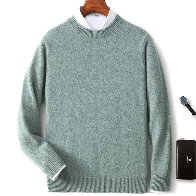 Новый кашемировый свитер утолщенный пуловер с полувысоким воротником с кашемировым свитером мужской внутри