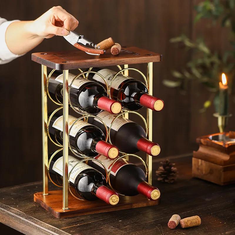 Украшение для красного вина, бытовая сетка, стойка для бокалов, креативный стол для вина, стойка для бутылок, простой винный шкаф
