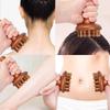 Portable Sandalwood Gua Sha Massage Brush Head Neck Abdominal Leg Body Meridian Massager Wooden Massage Tools